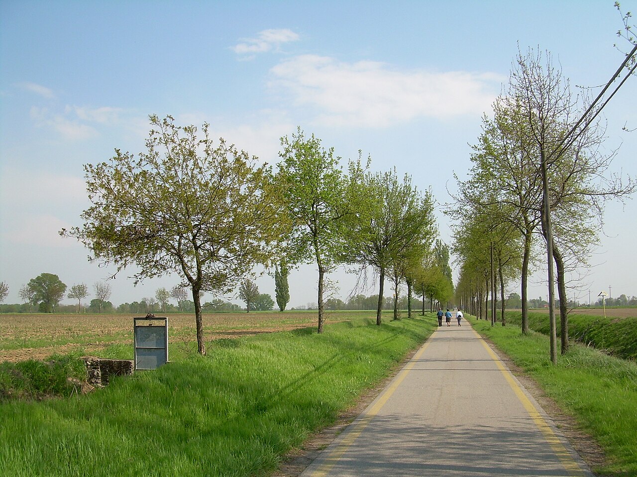 Pista ciclabile nel Parco Adda Sud