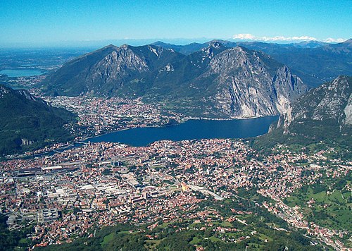 Lecco vista dai Piani d'Erna